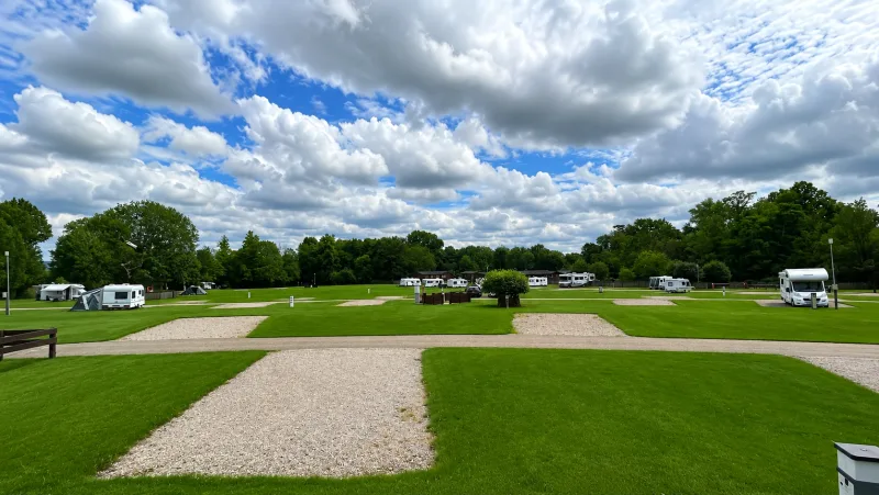 Caravan park grounds maintained by Lea Valley Garden Services in Waltham Cross